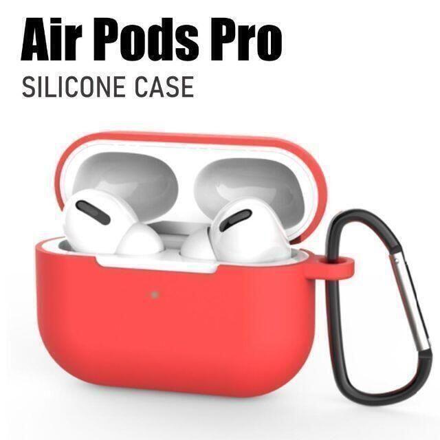 Air Pods Pro ケース シリコン レッド スマホ/家電/カメラのオーディオ機器(ヘッドフォン/イヤフォン)の商品写真