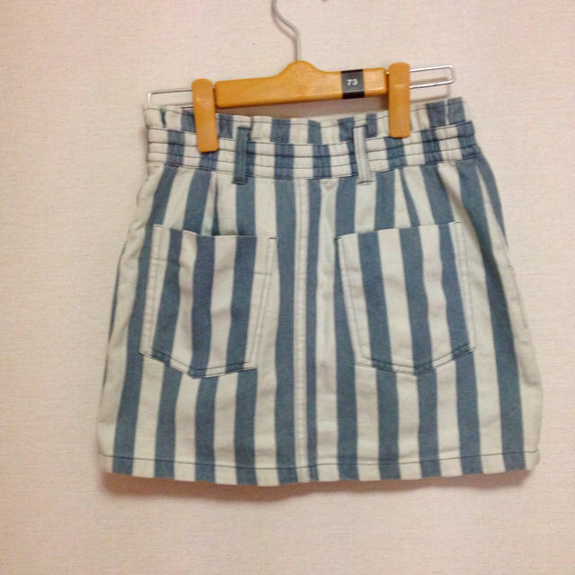 RETRO GIRL(レトロガール)の水色♡ストライプスカート レディースのスカート(ミニスカート)の商品写真