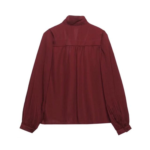 ZARA - 🍁11月新作🍠6628◇リボンボウタイ シャツ ブラウスの