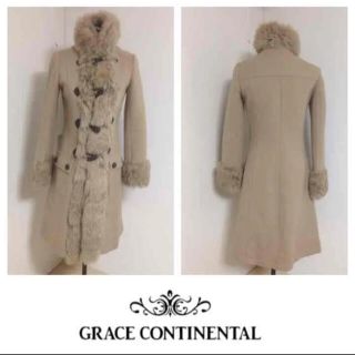 グレースコンチネンタル(GRACE CONTINENTAL)のグレースコンチネンタル　チェキアンラムコート(ロングコート)