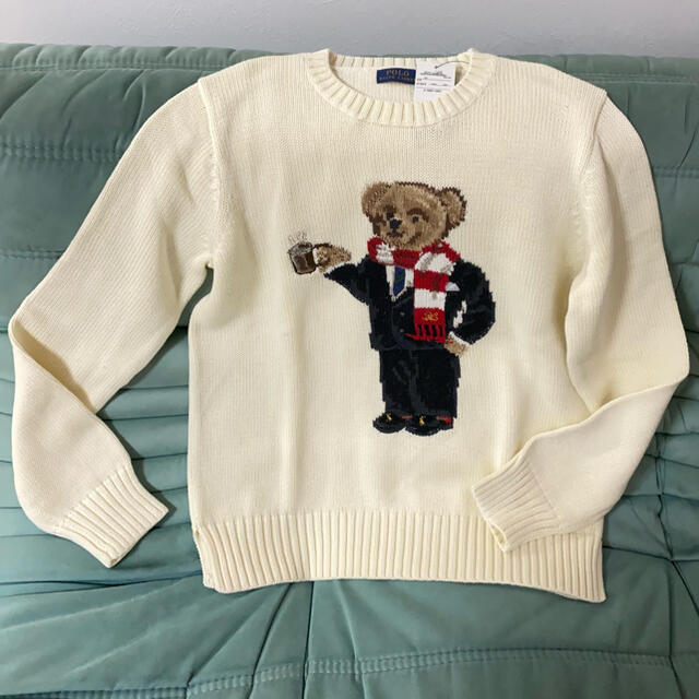 POLO RALPH LAUREN(ポロラルフローレン)の今週まで❗️ラルフローレンポロベア　ニット　cotton100％　レディース レディースのトップス(ニット/セーター)の商品写真