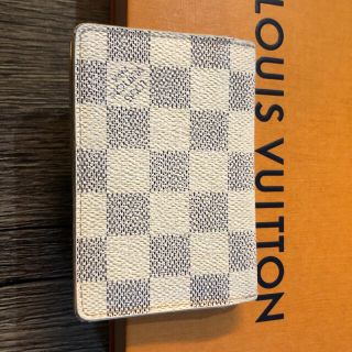 ルイヴィトン(LOUIS VUITTON)のルイヴィトン　名刺入れ　カードケース　アズール　良品(名刺入れ/定期入れ)