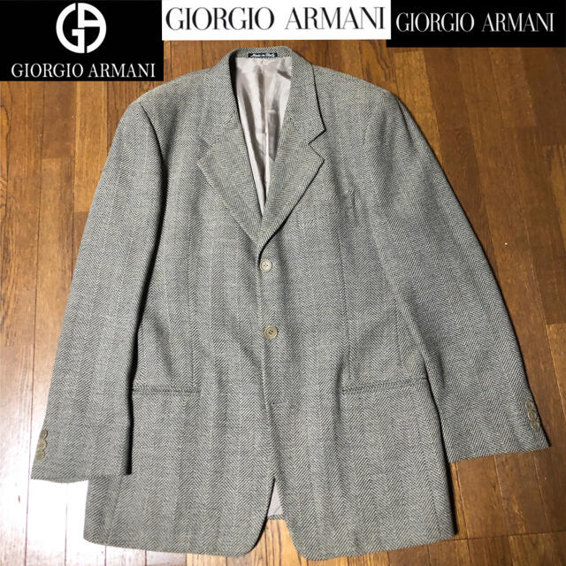 Giorgio Armani(ジョルジオアルマーニ)のおいしい水様　専用　イタリア製　ジョルジオアルマーニ　テーラードジャケット メンズのジャケット/アウター(テーラードジャケット)の商品写真