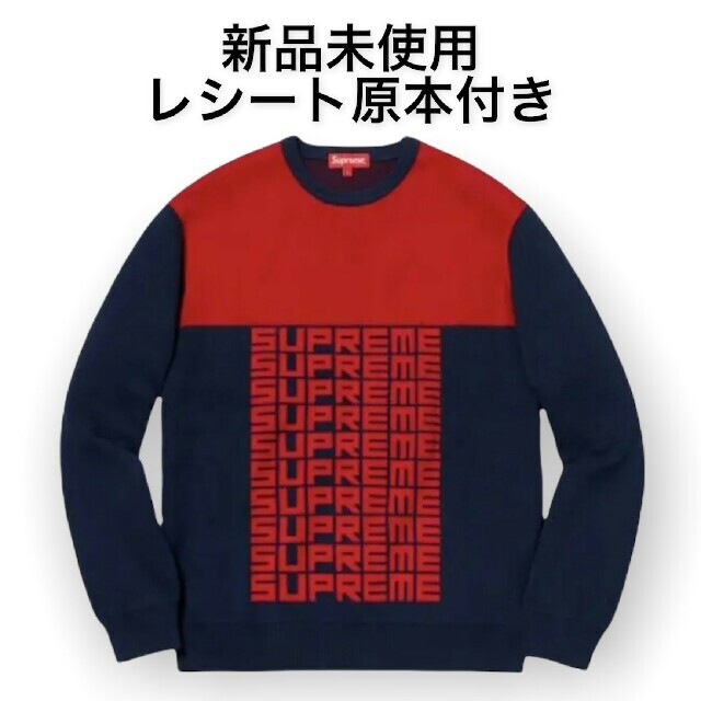新品未使用 supreme LOGO REPEAT SWEATER あなたにおすすめの商品 www
