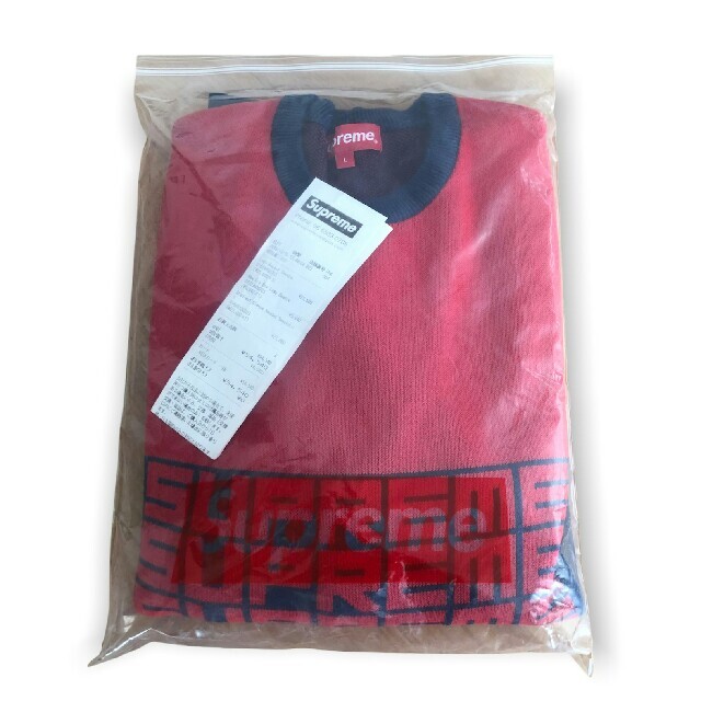 新品未使用 supreme LOGO REPEAT SWEATER Supreme Logo repeat sweater