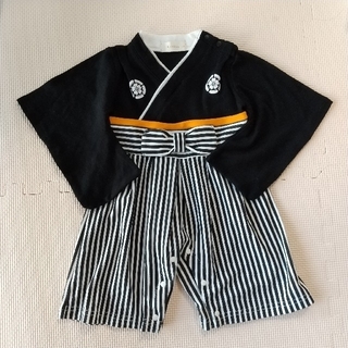 ☆袴ロンパース☆中古☆黒☆(和服/着物)