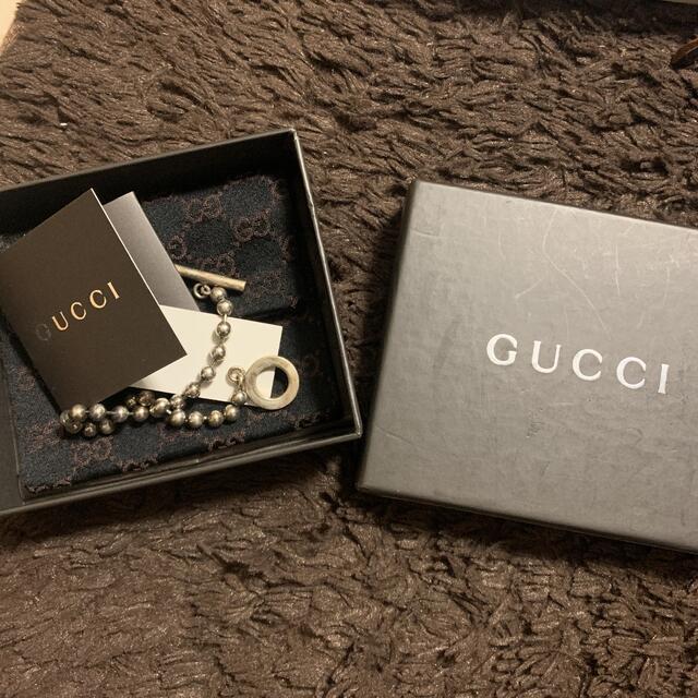 美品 オールドグッチ GUCCI Gロゴ ブレスレット 5連 ボールチェーン
