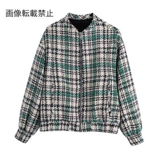 ザラ(ZARA)の🍁11月新作🍠6637◆チェック柄 ブルゾン パーカー(ブルゾン)