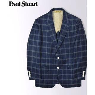 ポールスチュアート(Paul Stuart)のポール スチュアート チェック シルク混 テーラードジャケット 2B 背抜き(テーラードジャケット)