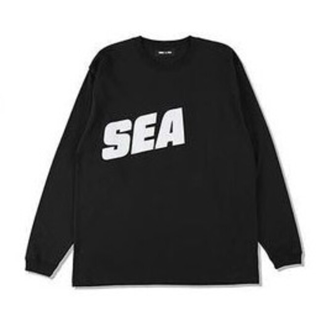 SEA L/S T-SHIRT Black White Wind And Sea - Tシャツ/カットソー(七分 