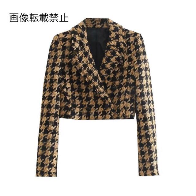 Zara 11月新作 6646 クロップド丈 千鳥柄 ジャケットの通販 By 正規 海外select Shop Duality ザラならラクマ