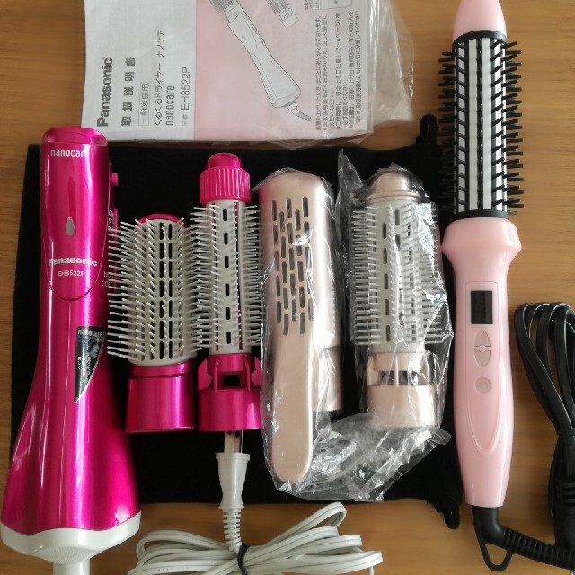パナソニック ナノイー くるくるドライヤー & ヘアアイロン | フリマアプリ ラクマ