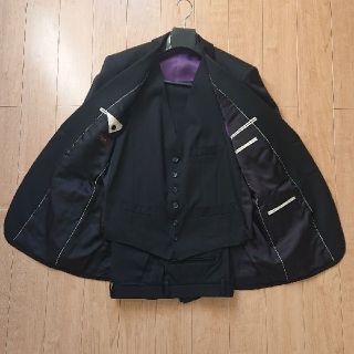 ポールスミス(Paul Smith)のもんち5470様専用ポールスミス2釦スーツ３ピースブラック&グレーで2着Ｌ(セットアップ)