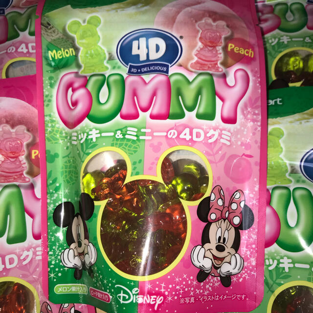 Disney(ディズニー)の4Dグミ　ディズニー　ミッキー&ミニーの4Dグミ　6袋セット  食品/飲料/酒の食品(菓子/デザート)の商品写真