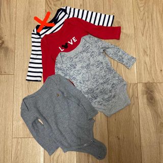 ベビーギャップ(babyGAP)のbaby GAP Disney 肌着長袖ロンパース3枚セット(肌着/下着)