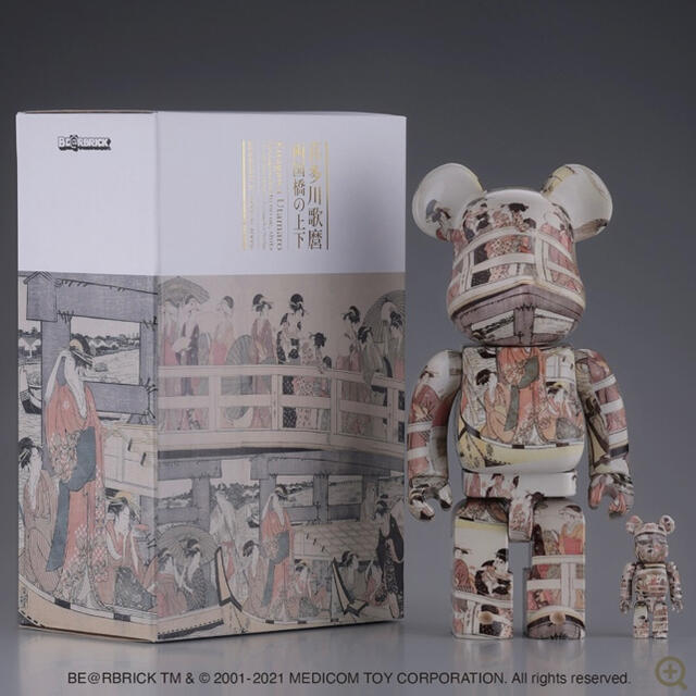 MEDICOM TOY(メディコムトイ)のBE@RBRICK 喜多川歌麿「両国橋の上下」 100% ＆ 400% ハンドメイドのおもちゃ(フィギュア)の商品写真