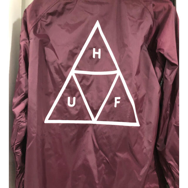 HUF ワインレッド　コーチジャケット　M ハーフジップ