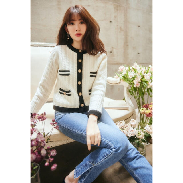 サイズHerlipto Fuzzy Cable Knit Cardigan