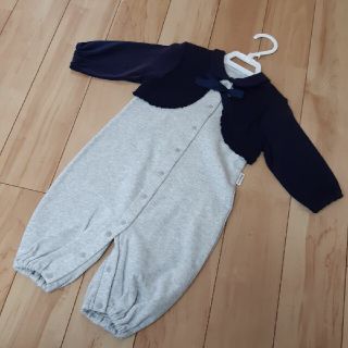 コムサイズム(COMME CA ISM)の新品 コムサイズム 長袖 ツーウェイオール 女の子 新生児 ロンパース(ロンパース)