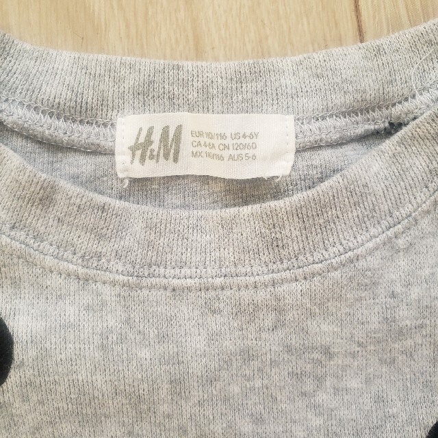 H&M(エイチアンドエム)のH＆M　ネコちゃん　薄手ニット110 キッズ/ベビー/マタニティのキッズ服女の子用(90cm~)(Tシャツ/カットソー)の商品写真