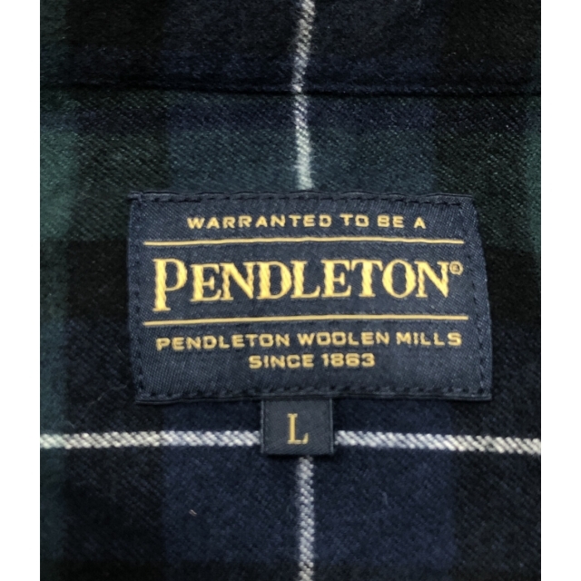 パートナー PENDLETON ブラックウオッチ メンズ Lの通販 by ブックオフ｜ペンドルトンならラクマ - ペンドルトン PENDLETON 長袖ネルシャツ グリーン