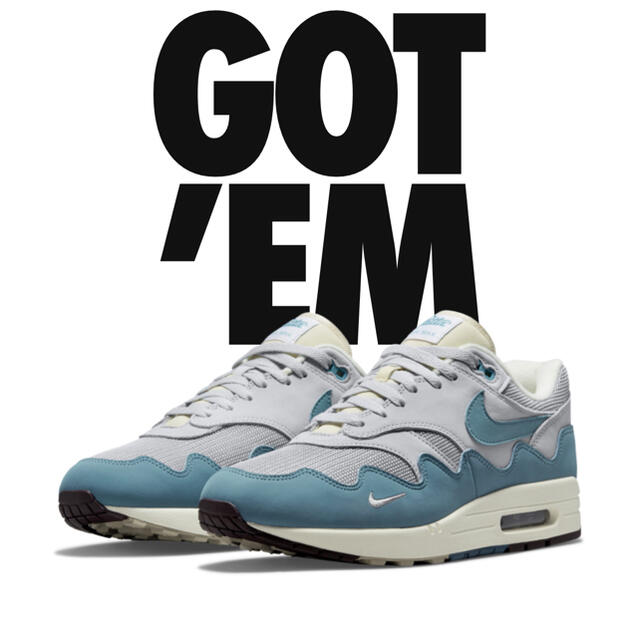 NIKE AIR MAX 1 X PATTA AQUA NOISE　パタ