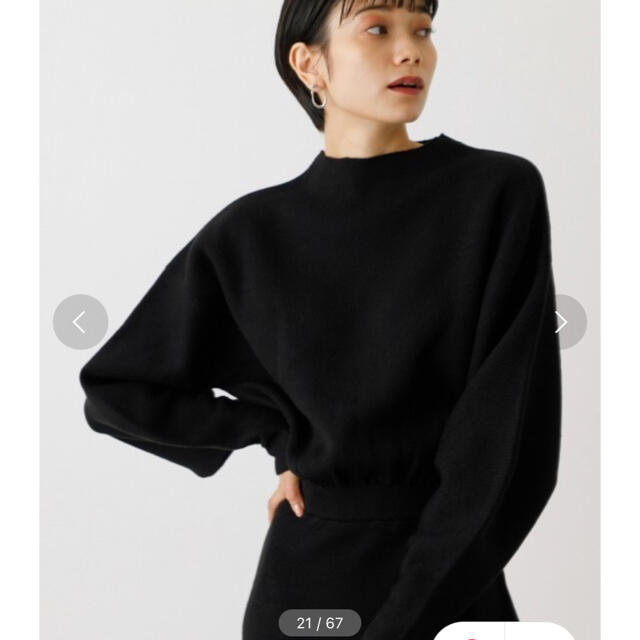 AZUL by moussy(アズールバイマウジー)のBOTTLE NECK BLOUSING ONE PIECE レディースのワンピース(ロングワンピース/マキシワンピース)の商品写真