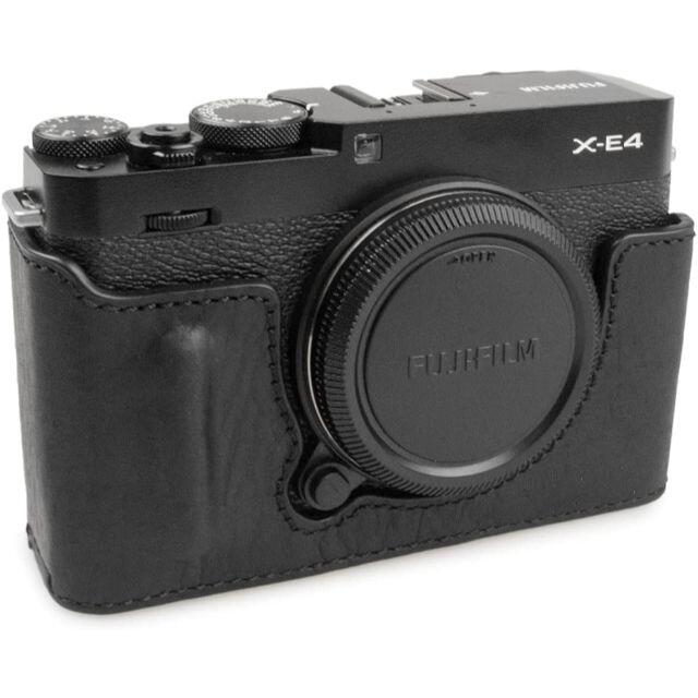 富士フイルム(フジフイルム)のFUJIFILM X-E4 ボディ+本革ボディケース スマホ/家電/カメラのカメラ(ミラーレス一眼)の商品写真