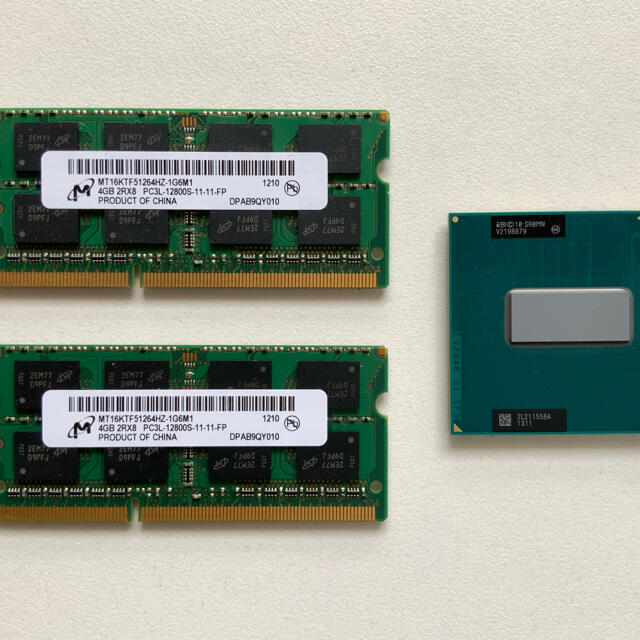 メモリ8G,DDR3＆CPUインテルCore i7-3610QM 匿名配送！