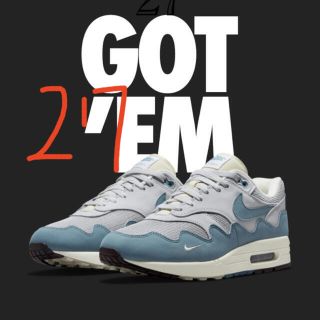 ナイキ(NIKE)のPATTA NIKE AIR MAX 1 THE WAVE NOISE AQUA(スニーカー)