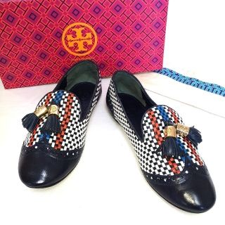 トリーバーチ(Tory Burch)の【Tory Burch　レザー　ローファー】トリーバーチ　靴　レディース(ローファー/革靴)