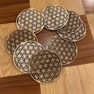 フラワーオブライフ 3枚(テーブル用品)