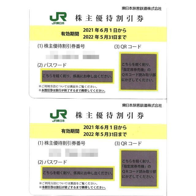 東日本旅客鉄道 株主優待 株主優待割引券(2枚) 有効期限:2022.5.31