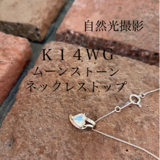 JEWELRY TSUTSUMI - 最終SALE❣️K14 WG ムーンストーンハート