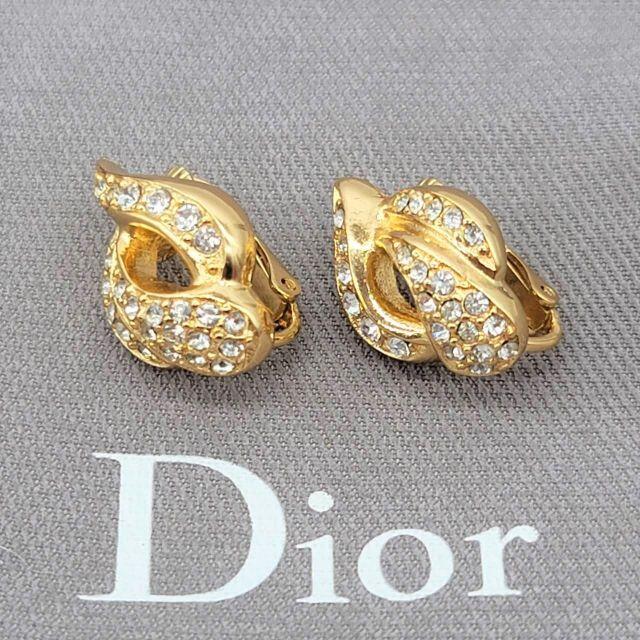 確実正規品 Christian Dior ラインストーン　イヤリングアクセサリー