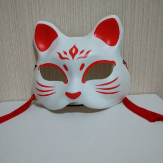 狐面　お面　縁日　お祭り　工芸品(キャラクターグッズ)