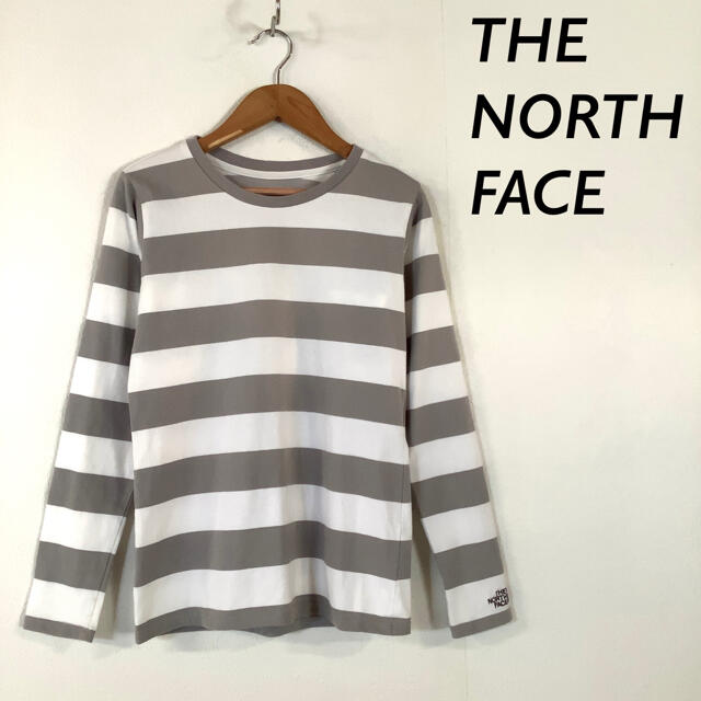 THE NORTH FACE(ザノースフェイス)の【美品】THE NORTH FACE  ボーダーカットソー ホワイト グレー レディースのトップス(カットソー(長袖/七分))の商品写真