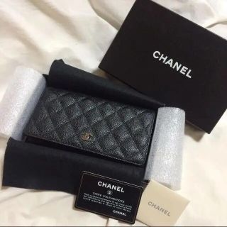 シャネル(CHANEL)の新品、未使用  CHANEL  長財布  キャビアスキン  マトラッセ  (財布)