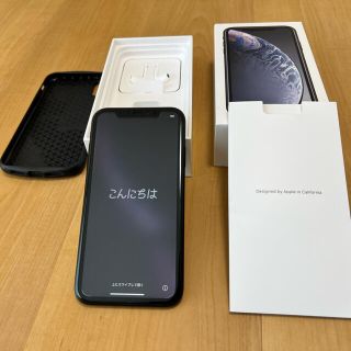 iPhone - 【美品】Apple iPhone XR 128GB ブラック SIMフリーの通販 by