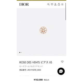 クリスチャンディオール(Christian Dior)の※限定値下げ　Dior ピアス【片耳】rose des vents(ピアス)