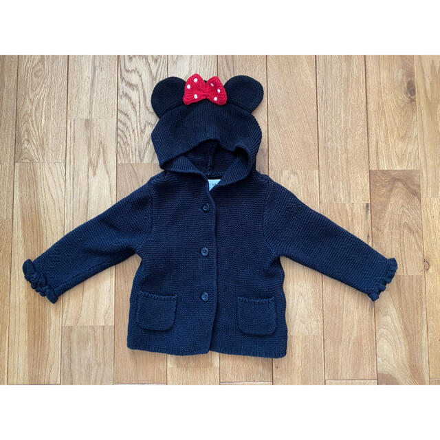 babyGAP(ベビーギャップ)のミニーちゃんカーディガン キッズ/ベビー/マタニティのベビー服(~85cm)(カーディガン/ボレロ)の商品写真