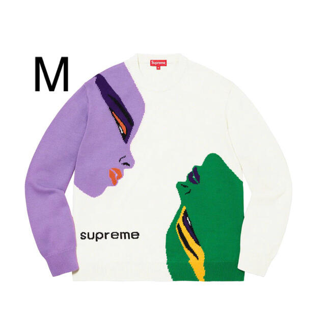 Supreme faces sweater M creamトップス