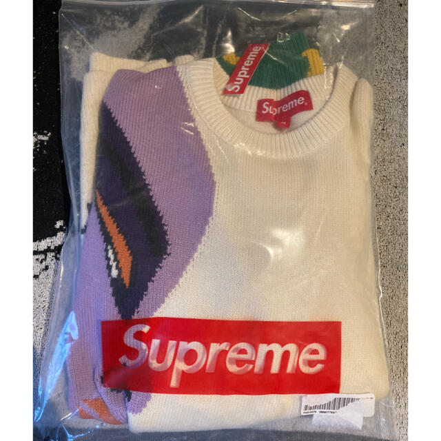 Supreme(シュプリーム)のSupreme faces sweater M cream メンズのトップス(ニット/セーター)の商品写真