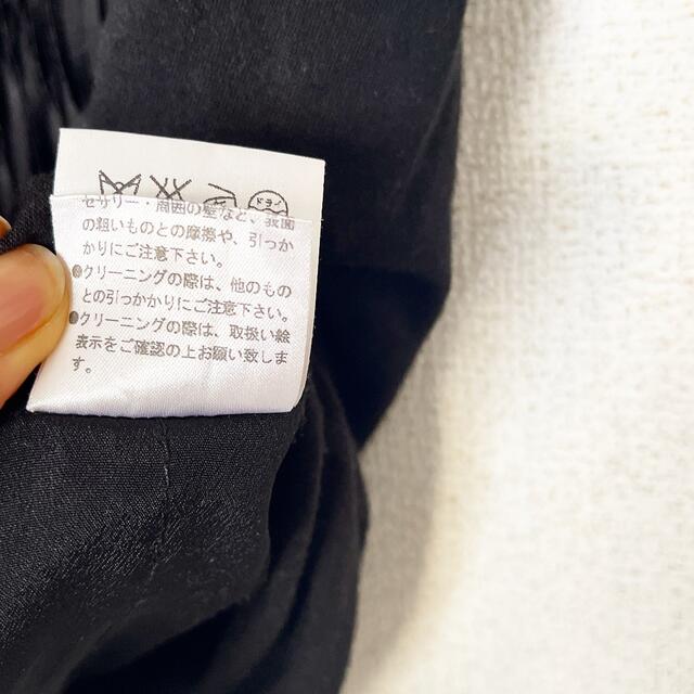 HERENCIA ヘレンチア フリンジ　Tシャツ　黒　ブラック　カットソー レディースのトップス(Tシャツ(半袖/袖なし))の商品写真