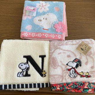 スヌーピー(SNOOPY)の♡スヌーピー   ハンカチタオル3枚セット♡(ハンカチ)