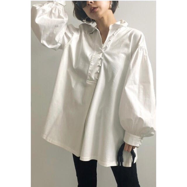 レディースAMERI◆PUFF SLEEVE COMBINATION TOP ホワイト