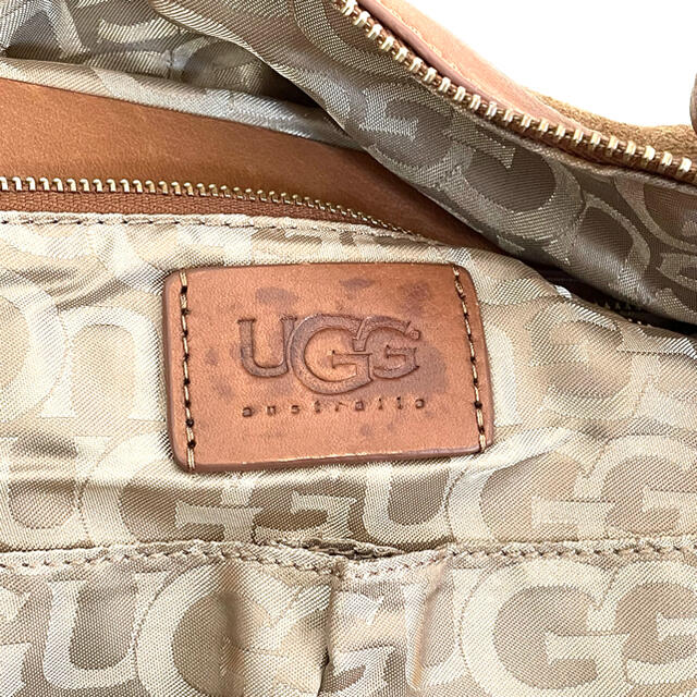 UGG(アグ)のUGG レザー ムートン バッグ　ショルダー トート ハンドバッグ レディースのバッグ(トートバッグ)の商品写真