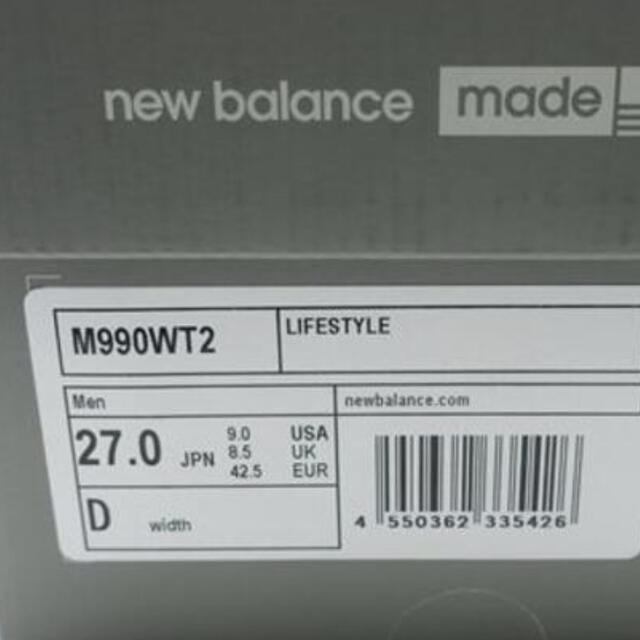 new balance WTAPS M990WT2 ダブルタップス