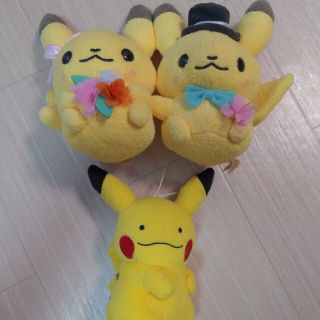 ポケモン(ポケモン)のピカチュウ　ペアぬいぐるみ+メタモン　ウェディング(キャラクターグッズ)