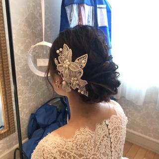 ブライダル　ヘアアクセサリー　ヘッドドレス(バレッタ/ヘアクリップ)